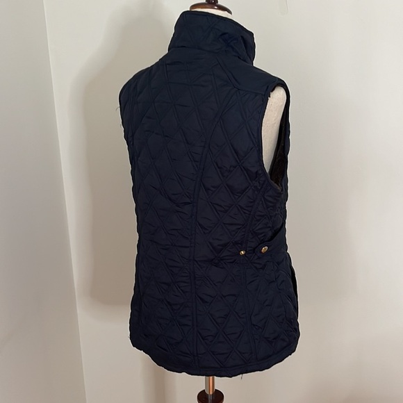 Weatherproof Women's Navy Quilted Faux Fur-Lined Vest with Gold Accents - Picture 2 of 6